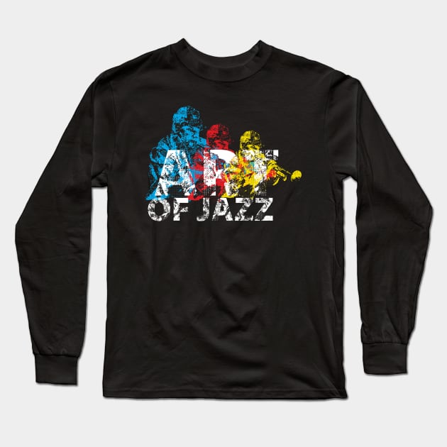 Art of Jazz Abstract Modern Style Theme Long Sleeve T-Shirt by jazzworldquest